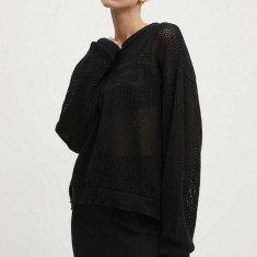 Gestuz pulover de bumbac culoarea negru, 10909071