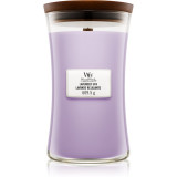 Woodwick Lavender Spa lum&acirc;nare parfumată cu fitil din lemn 609.5 g