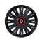 Set 4 Capace Roti pentru Renault Nou, model Active Black Cu Inel Rosu, R15, RENAULT