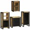 vidaXL Set de mobilier pentru baie 4 pcs Maro Lemn de mango solid 3305702