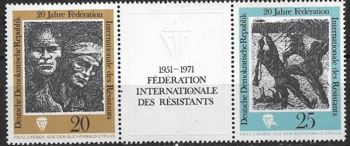 B1185 - Germania 1971 - Aniversari triptic neuzat,perfecta stare