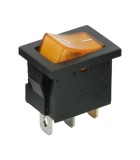 Interupator basculant 1 circuit 3 pini 6.5A 250V OFF-ON galben cu, Oem