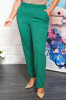 Pantalon Elegant Cu Talie Inalta Verde - 56Marimea