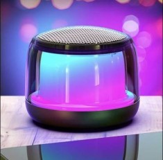 Boxa audio portabila cu bluetooth, lumini led RGB, AUX, 3W, acumulator 3.7v foto