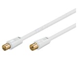 Cablu Coaxial Alb 75&Omega; 1,5m 9,5mm Priză-Mufă