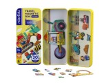 Cumpara ieftin Puzzle magnetic in cutie metalica, joc de potrivire si asociere - Camioane