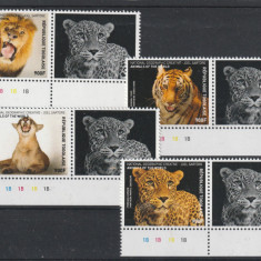 Togo 2016-Fauna,leopard,leu,pantera,tigru,serie 4 val.cu vign.,MNH,Mi.7929-7932