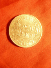 Moneda 25 000 lei 1946 Mihai I argint , cal. NC foto