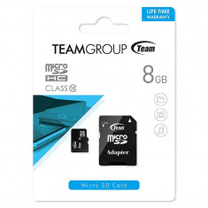 Card microSD cu adaptor TeamGroup, 8 GB, clasa 10 foto