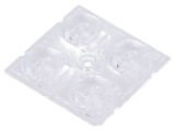 Lentilă LED pătrată 9mm transparentă