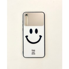 Husa Mirror Glass Lips Control pentru Huawei Y7 2019 + Cablu de date cadou