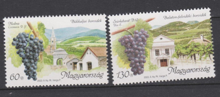 UNGARIA 2003 FRUCTE STRUGURI Serie 2 timbre MNH**