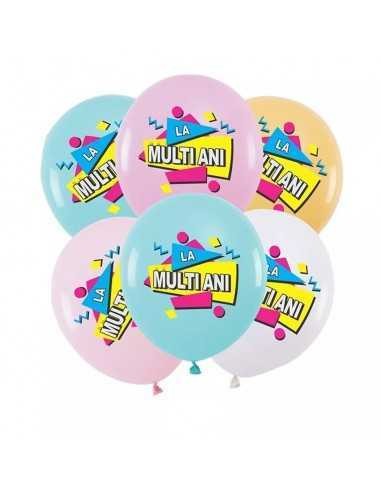 Set 6 baloane latex 30 cm multicolore imprimate LA MULTI ANI