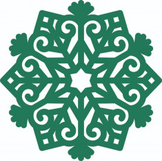 Sticker decorativ, Mandala, Verde, 60 cm, 4982ST-2 foto