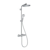 Cumpara ieftin Coloana dus cu baterie si termostat, Hansgrohe, Crometta S240, crom