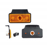 Lampa gabarit auto BestAutoVest 12/24V dreptunghiulara Portocaliu, cu suport bec, 110x45mm, cu suport fixare, 1 buc. Kft Auto, AutoLux