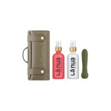 Kit cadou L&aacute;Nua Vibrator bullet Ultra + Lubrifiant cu aromă de PEPENE ROȘU ȘI MENTĂ + Spray curățare jucării sexuale + Geantă de călătorie