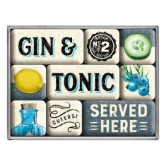 Set magneti Gin &amp;amp; Tonic Served Here foto