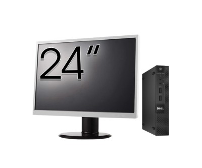 Pachet Calculator Second Hand DELL OptiPlex 9020 Mini PC, Intel Core i5-4590T 2.00GHz, 8GB DDR3, 128GB SSD + Monitor 24 Inch NewTechnology Media foto