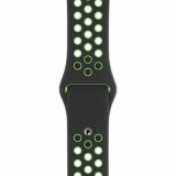 Cumpara ieftin Curea Apple Watch Silicon Sport Neon Black cu perforatii 45 44 42mm, RYB