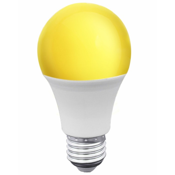 Bec LED color Hoff clasic E27 9W lumina galbena 2200 K, antiinsecte