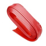 Cumpara ieftin Banda Protectie Rosie Spoiler, Bara Tuning Auto Universala din Cauciuc Model Fibra de Carbon 2.5 M