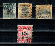 Labuan 1895-1897 - Mic lot timbre stampilate foto