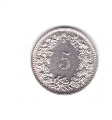 Moneda Elvetia 5 rappen 1971, stare foarte buna, curata foto