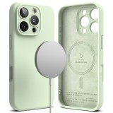 Husa pentru iphone 16 pro max - ringke silicone magnetic magsafe - soft mint