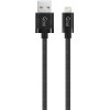 Cablu Date si Incarcare USB la Lightning Goui Metallic, 1 m, Negru G-LC8PIN-02BK