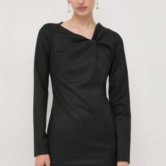 Trussardi rochie culoarea negru, mini, drept