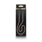Clemele ajustabile pentru mamelon Bound - Nipple Clamps - DC3 - Rose Gold