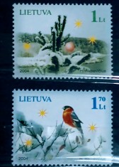 Lituania 2004 păsări, fauna serie 2v neștampilată