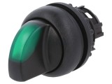 Comutator Rotativ 22mm Verde 2 Pozitii