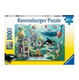 Cumpara ieftin Puzzle Animale subacvatice, 100 piese