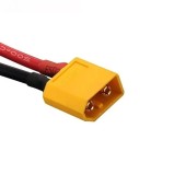 Mufa XT60 tata cu cablu siliconic 12AWG cupru 20cm 500VDC 25A