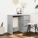 Gossi birou, gri beton, 90 x 45 x 76 cm, lemn prelucrat