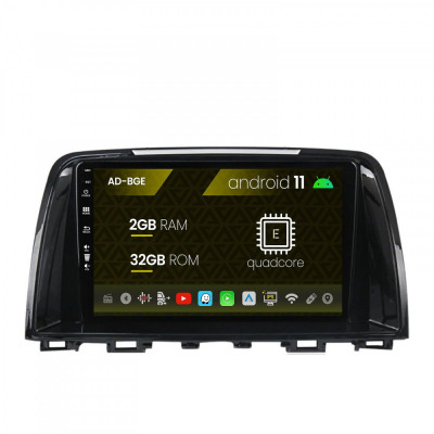 Navigatie Mazda 6 (2012-2017), Android 11, E-Quadcore 2GB RAM + 32GB ROM, 9 Inch - AD-BGE9002+AD-BGRKIT328v2 foto