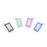 Breloc Chei Dublu, 12 Buc/Set, Plastic+Metal, 4.8cm, Roz, Verde, Negru, Albastru - Etichete Diverse Culori