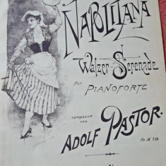 Napolitana vals serenada pentru poanoforte - Adolf Pastor partitura pentru pian