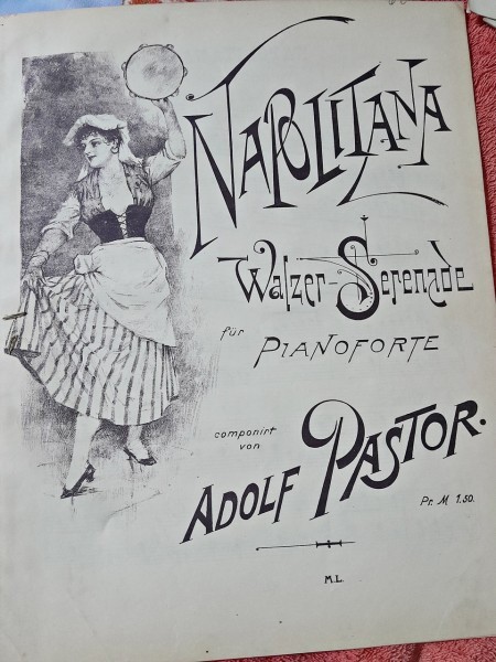 Napolitana vals serenada pentru poanoforte - Adolf Pastor partitura pentru pian