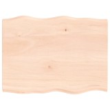 Cumpara ieftin Blat masa 80x60x2 cm lemn masiv stejar netratat contur organic