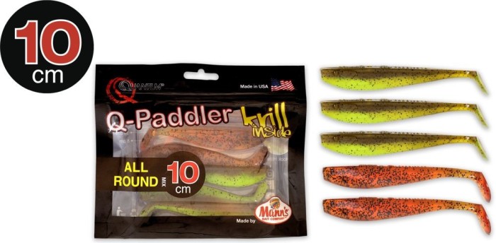 Shad Quantum 10cm Q-Paddler Power Packs Allround Mix 3x pumpkinseed chart 2x original appleseed 5buc/plic