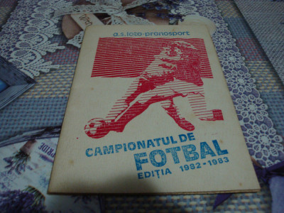 Program Loto Pronosport Campionatul de fotbal editia 1982- 1983 foto