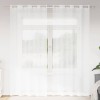 Perdele cu perdele 2 pcs Alb Poliester