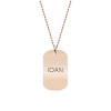Freedom - Colier din argint 925 placat cu aur roz dog tag personalizat