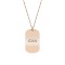 Freedom - Colier din argint 925 placat cu aur roz dog tag personalizat