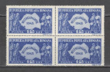 Romania.1948 Recensamintul bloc 4 DR.66, Nestampilat