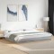 vidaXL Cadru de pat cu lumini LED gri sonoma 180x200 cm lemn prelucrat 3281082