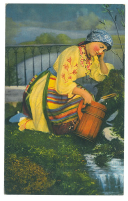 3734 - TIMISOARA, Ethnic woman, Romania - old postcard - unused foto